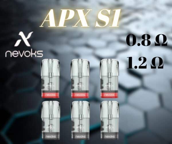 NEVOKS APX S1 Cartridge  חווית vaping נהדרת במחיר משתלם מחפשים ראש מילוי באיכות גבוהה לחווית vaping נהדרת?NEVOKS APX S1 Cartridge הוא הפתרון המושלם עבורכם. ראש המילוי הזה מגיע במגוון ערכים של התנגדות, כך שתוכלו למצוא את הראש המתאים ביותר לסגנון וויפ שלכם.