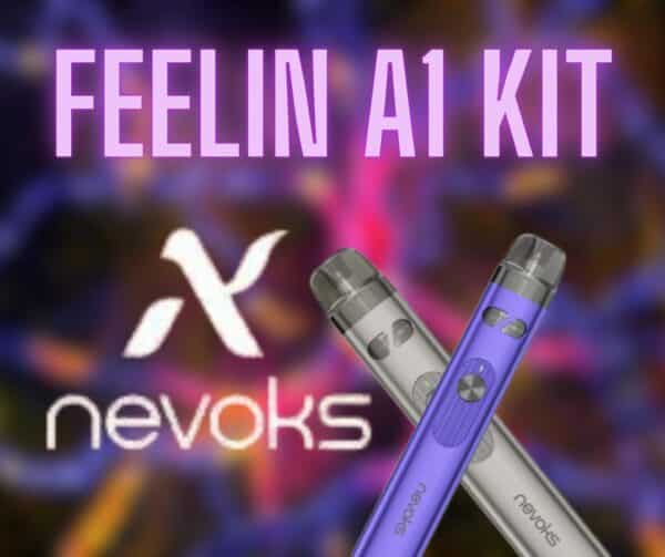 Nevoks Feelin A1 kit היא ערכת POD קטנה וקומפקטית . הוא מגיע עם סוללה 1000mAh המספקת עד כ 200 שאיפות לטעינה אחת. עמיד בפני דליפות וקל להתקנה