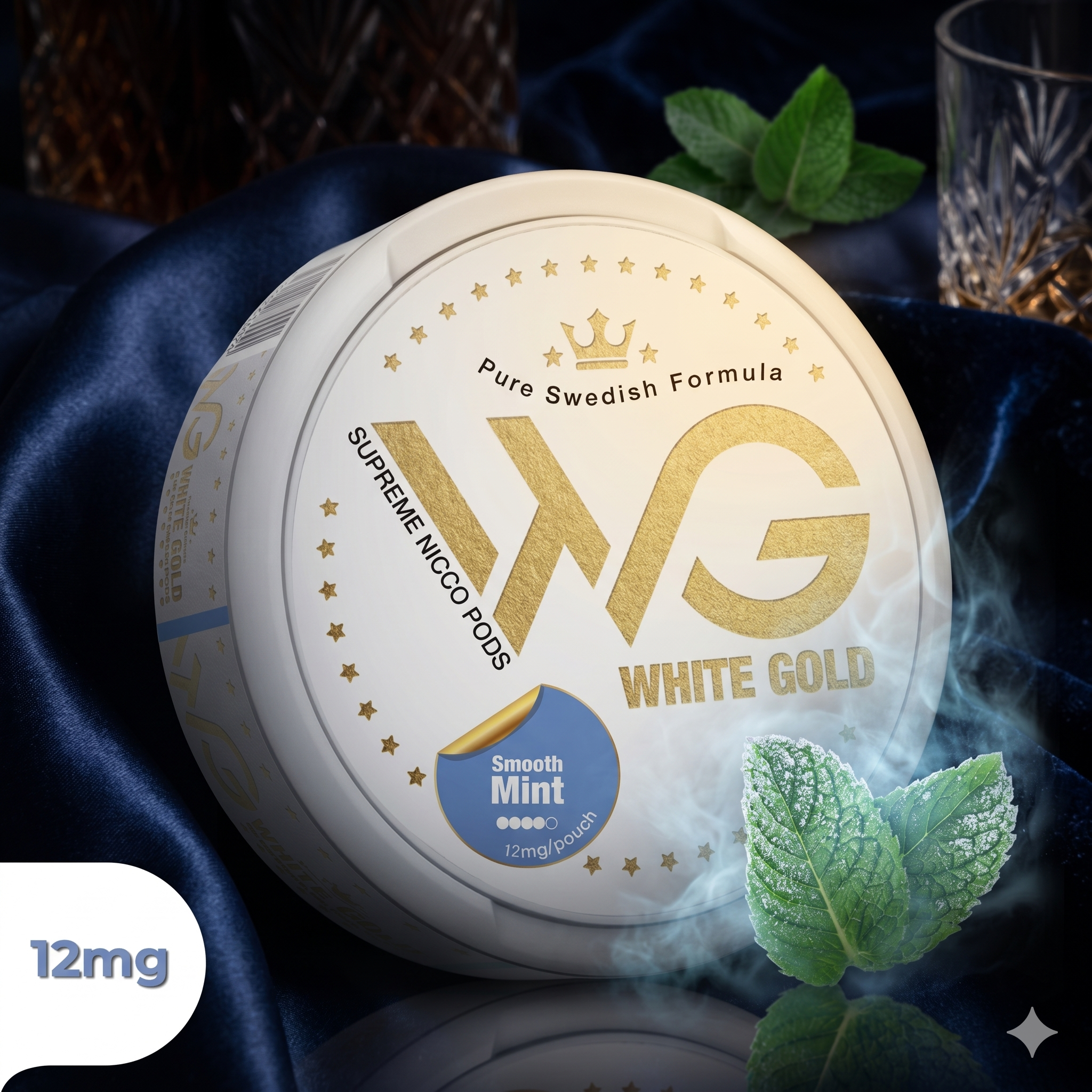 זקיקי ניקוטין White Gold - Smooth Mint (סנוס לבן)